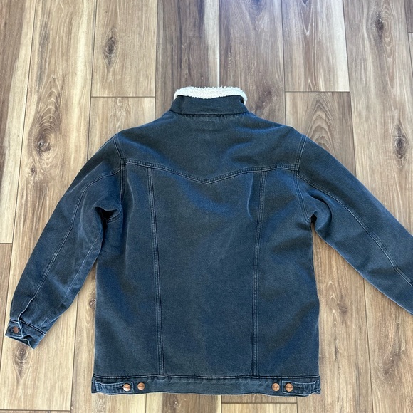 Wrangler womens indigood denim dye sherpa jacket size small - Picture 9 of 9